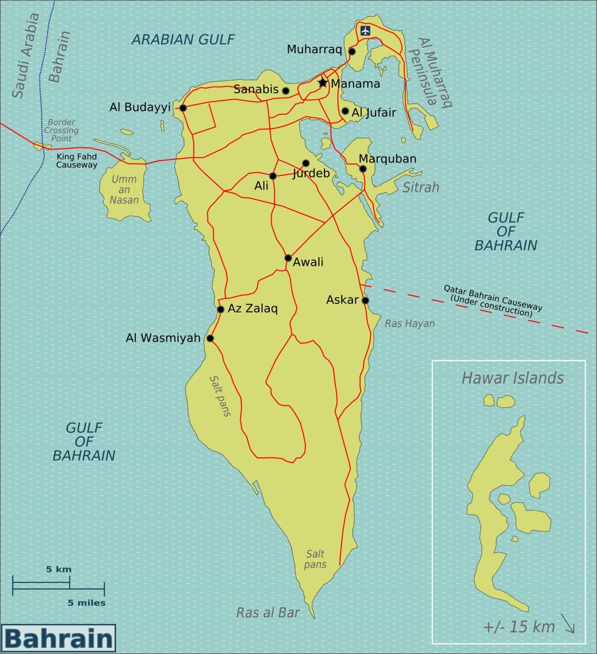 ಬಹರೇನ್ ಅಂತಾರಾಷ್ಟ್ರೀಯ ವಿಮಾನ ನಿಲ್ದಾಣ ನಕ್ಷೆ